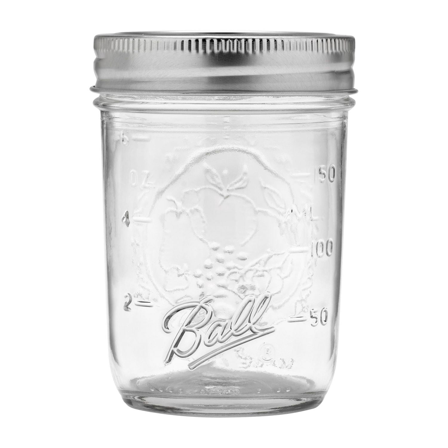 Bocaux Mason Ball avec couvercles et anneaux, ouverture régulière, 236 ml