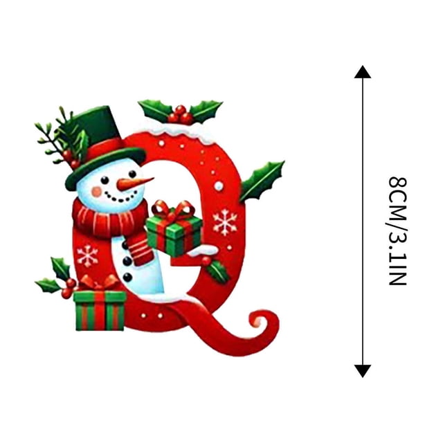 Matoen12 26 Letters Christmas Tree Decoration Pendant Christmas Tree Ornaments Personalized DIY Christmas Ornaments Christmas Decoration Xmas Tree Hanging Decor Feature
