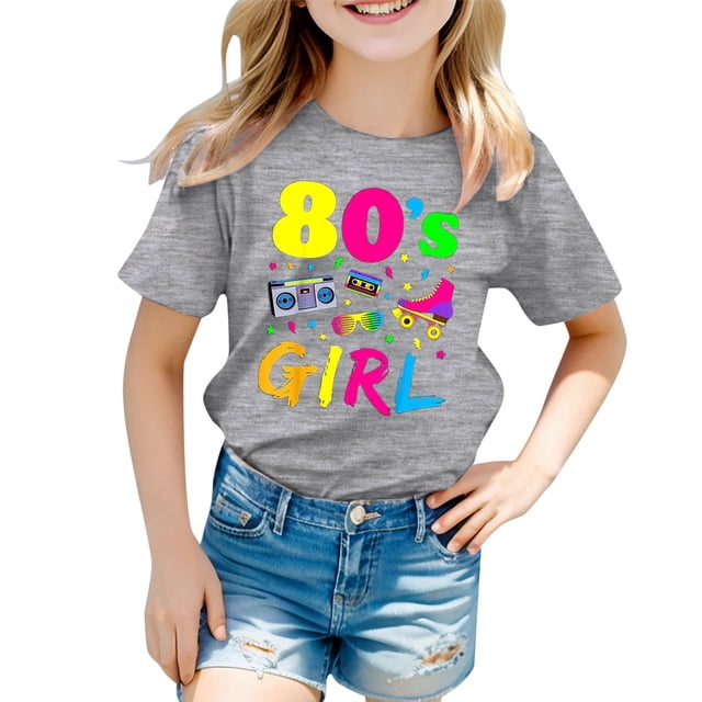 Chandail à Manches Longues pour Enfants Filles Tenues pour Tout-Petites Fille Carnaval pour Enfants Couleur Imprimée Col Rond T-Shirt à Manches Courtes