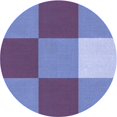 thumbnail image 1 of Ahgly Company Machine Washable Indoor Round Transitional Sky Blue Area Rugs, 8' Round, 1 of 7