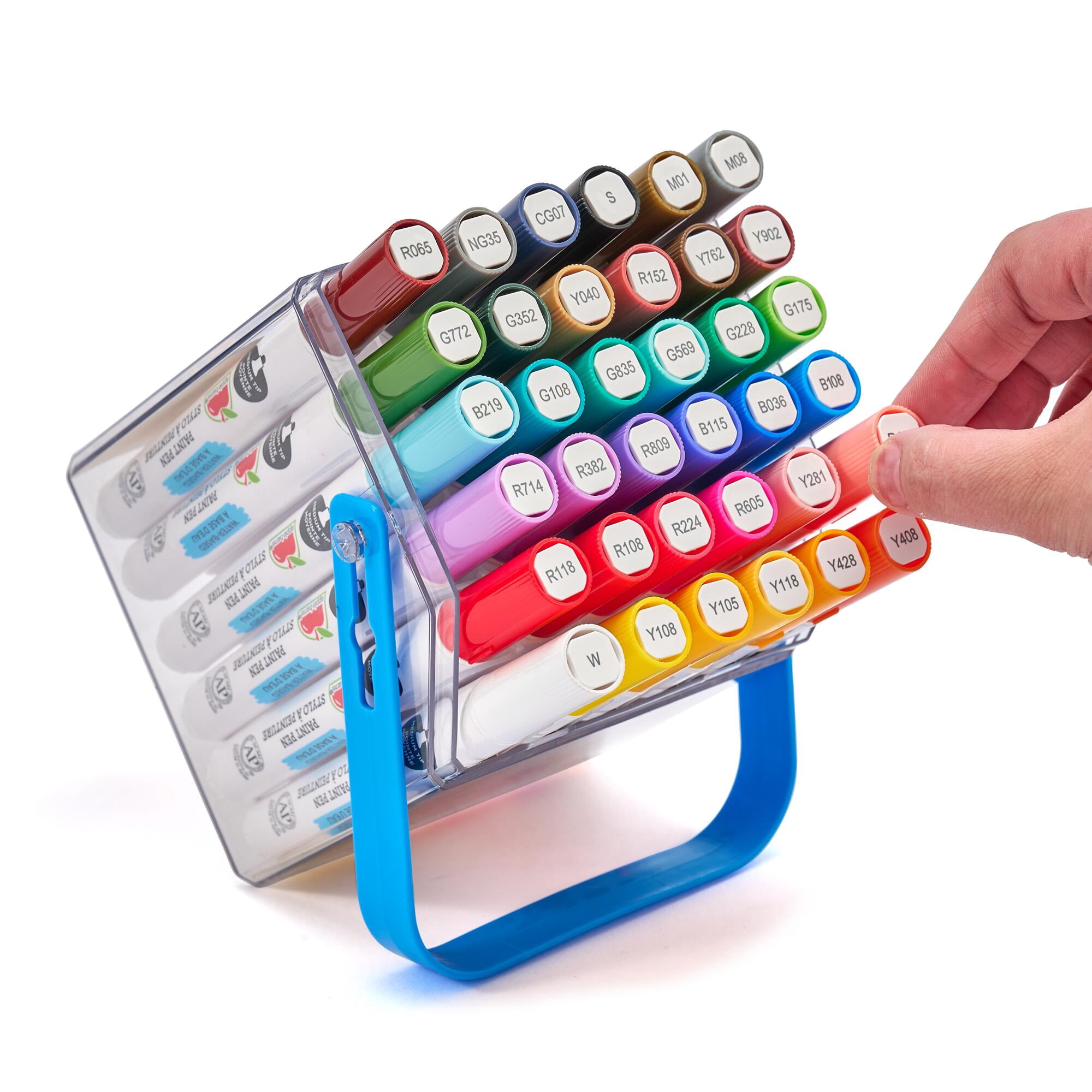 Apple Barrel Multi-Surface Medium Tip Paint Pens Value Set, 36 Piece