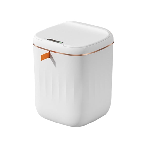 Bathroom Trash Cans with Lids Waterproof Large Capacity with Lid Touchless Trash 20L white gold