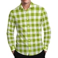 thumbnail image 2 of Timdgard Button down Shirts for Men Fall Plaid Lapel V Neck Long Sleeve Shirts Work Casual Tops, 2 of 8
