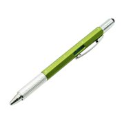 Shldybc Gift Pen for Men 6 in 1 Multifunction Tool Pen, Ballpoint Pen Screwdriver Pen Caliper Level Scale Ball Point Pen 10ml