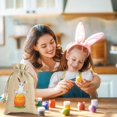 thumbnail image 2 of Binwennn Easter Bunnies Egg Storage And Decoration Bag Funny And Adorable Rabbit Designed Zippered Candy Wrap For Festive And Organization Small Cloth Bags Towel Closet Organizer Storage with Lids Bag, 2 of 6