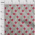 thumbnail image 1 of oneOone Cotton Flex Fabric Leaves & Floral Block Printed Craft Fabric BTY 40 Inch Wide, 1 of 5