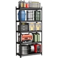thumbnail image 1 of AKDSteel  5-Tier Industrial Steel Shelving Unit, Matte Black Storage Rack 35.4×15.7×72.0 in, 350 kg Capacity Per Shelf, 1 of 7