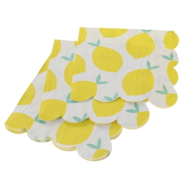 Miangastore 16Pcs Paper Napkins Square Decorative Napkins For Bridal Shower And Baby Shower Yellow