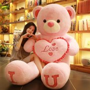 100cm Plush Toy Teddy Bear Giant T Shirt Soft Stuffed Animals Pillow Dolls Grilfriend Kids Wife Birthday Valentines Day Decor