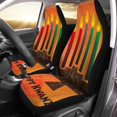 thumbnail image 2 of RYLABLUE Set of 2 Car Seat Covers Kwanzaa Greetings Kinara Happy Kwanzaa Orange Abstract Universal Auto Front Seats Protector Fits for Car,SUV Sedan,Truck, 2 of 5