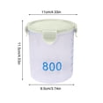 thumbnail image 3 of fheaev With Graduated Round Storage Jars Sealing Jars Plastic Kitchen With Lids Snack Jars Grains Storage Jars Storage Jars Yoghurt Cheese Cake Jars, 3 of 6