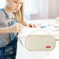 thumbnail image 3 of TopLLC Large Capacity Pencil Pouch, Oxford Cloth Double Layer Pencil Case with Zipper and Compartments, Portable Stationery Storage Bag with Handle, Simplicity Travel Makeup Bag for Students Girls, 3 of 9