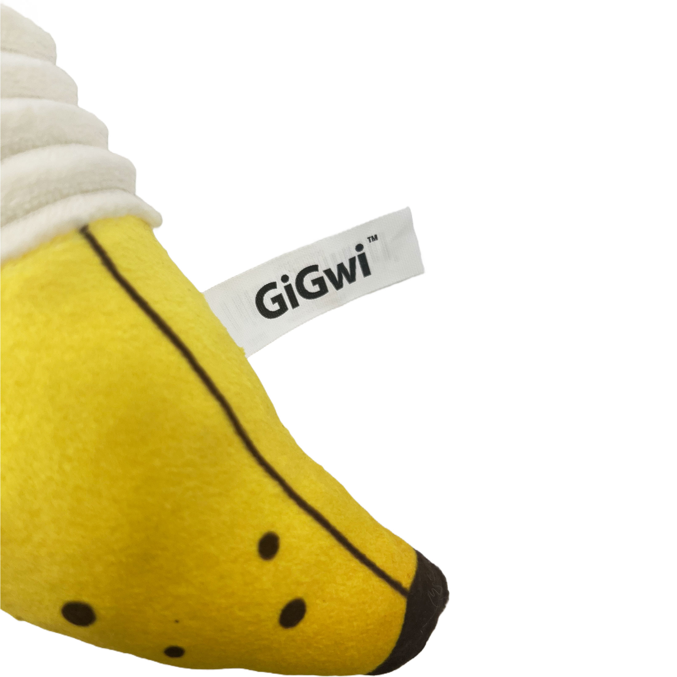 GiGwi Soft Squeaky 14.5" peluche banane chien jouet