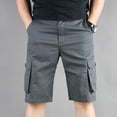 thumbnail image 2 of FAIWAD Shorts Cargo pour Hommes Décontractés Classiques Jusqu'aux Genoux à Multiples Poches Pantalons Capri Extensibles Shorts Décontractés d'Extérieur, 2 of 6