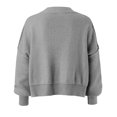 thumbnail image 5 of TJAZFJPA Chandail Bleu Marine Chandail pour Femmes à Col Rond Chandail Uni Ample Chandail à Enfiler Chandail Beige Chandails pour Femmes Grande Taille Chandail à Col Rond, 5 of 5