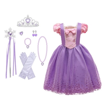 HAWEE Princess Dress up Birthday Party Yellow Costume for Toddler Girls
