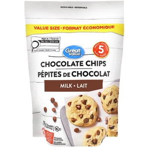 Great Value Pochette de croustilles au chocolat au lait