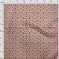 thumbnail image 3 of oneOone Georgette Viscose Tissu Imprimé Floral & Triangle Bloc Tissu par Yard 42 Pouces de Large, 3 of 4