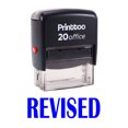 thumbnail image 1 of Printtoo Rubber Stamp Office Stationary REVISED Self Inking Stamp-Blue, 1 of 1