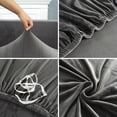 thumbnail image 2 of Velvet Sofa Cover Thick Elastic 1/2/3/4 Seater Sofa Cover for Living Room Velvet Plush L Shaped Corner Sofa Cover Couch Cover, 2 of 7