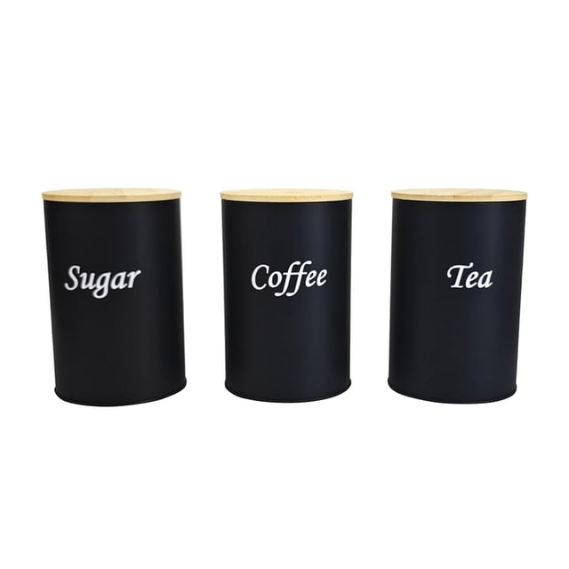 Storage Containers Product Category Set Of 3 Coffee Tea And Canister – Kitchen Storage Jars With Lid And Name Marker – Flour Container Product Title Storage Containers Set Of 3 Coffee Tea And Canister