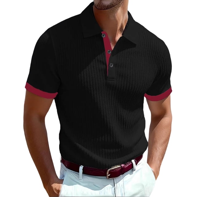 StSilkitty Mens Short Sleeve Golf Shirts Summer Casual Collared Button T-Shirts Lightweight Soft Breathable Tops