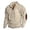 A-beige, variant on Mens Corduroy Shirt Lapel Collar Button Up Pullover Mock Neck Long Sleeve Sweaters Polo Sweatshirts with Elbow Patches