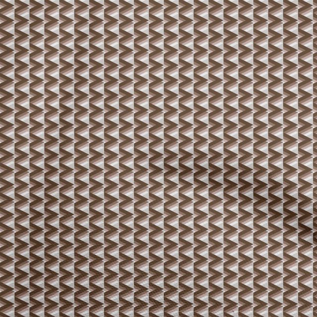 oneOone Polyester Spandex Brown Fabric Geometric Sewing Material Print Fabric By The Yard 56 Inch Wide