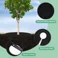 thumbnail image 2 of Uxcell 2-Pack Non-Woven Tree Mulch Ring, 16.5 Inch Tree Protector Mat W 12 Pcs Stakes for Plant Root Protection [Black], 2 of 7