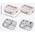 thumbnail image 3 of Bento en Acier Inoxydable pour Adultes et Enfants, 4/5 Compartiments, Étanche, Bento en Métal, Contenants à Collation pour Enfants, Réutilisables, Contenants à Collation Bento avec Couvercles, 3 of 4