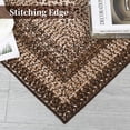 thumbnail image 3 of Modern 2x8 Runner Rug - Braided Print, Ultra-Thin, Washable, Non-Shedding, Non-Slip, Brown, 3 of 6