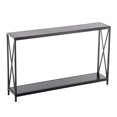 thumbnail image 1 of MesaSe Table Console Cadre en Métal Buffet Surface Lisse Table d'Entrée pour Intérieur Noir, 1 of 10