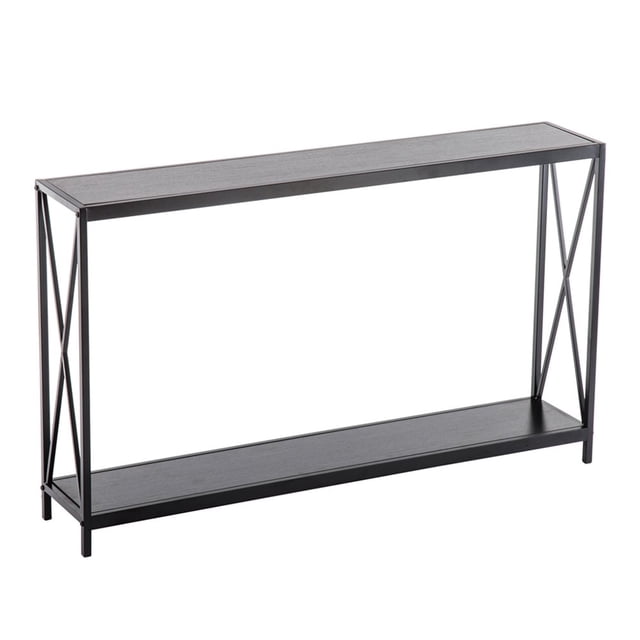 MesaSe Table Console Cadre en Métal Buffet Surface Lisse Table d'Entrée pour Intérieur Noir