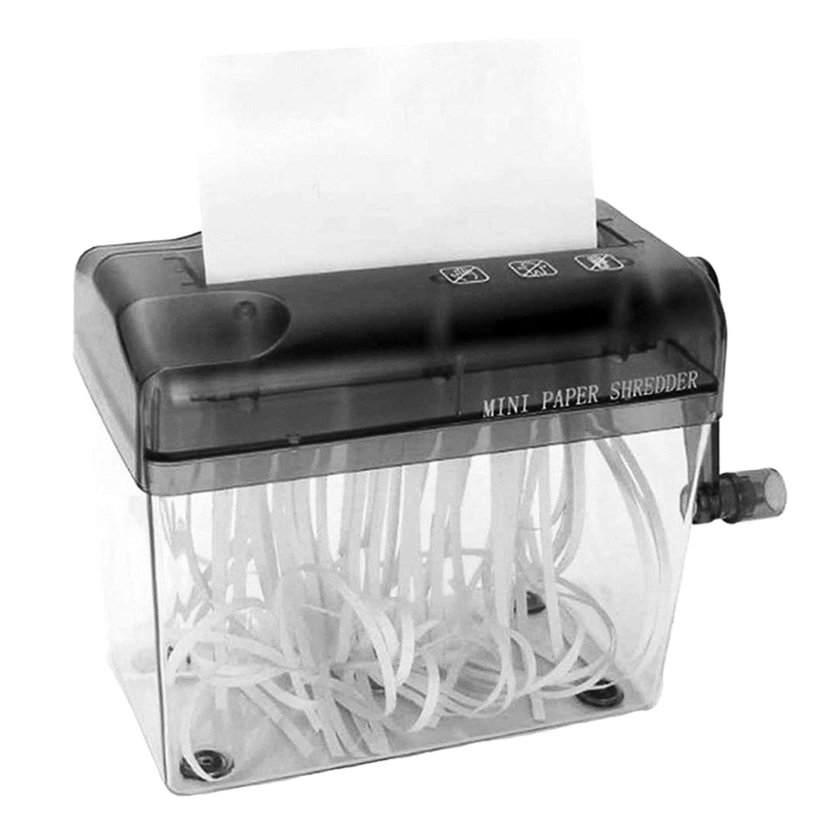 Unbranded Mini Hand Shredder, Manual Shredder, Black, 1 Count