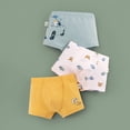 thumbnail image 2 of MIASHUI Boys Comfortable Underwear Cute Cartoon Print Boxer Briefs Underpants 3 Pack,3-4 Years, 2 of 3