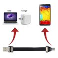 thumbnail image 4 of Cablecc USB 2.0 Type-A Male to Micro USB 5Pin Male Data Flat Slim FPC Cable for FPV & Disk & Phone 50cm, 4 of 5