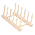 thumbnail image 3 of Bamboo Dish Plate, Dish Rack Pine Wood Environmental Friendly Lightweight Portable  For Kitchen For Dinning Room 5 Grids 23cm,5 Grids 28cm,3 Grids 18cm, 3 of 8