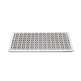 thumbnail image 2 of Air Return Grill 10″x30″ with holes & screws, faceplate Size 12" x 32-1/2" . Decorative cast aluminum HVAC vent cover, powder-coated, repaintable, Tudor Mushroom design (VR100)., 2 of 8