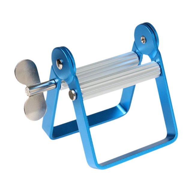 Luzkey Toothpaste Squeezer Paint Tube Wringer Portable Stainless Steel Professional Cosmetic Paint Extruder Rolling for Painter Home Blue