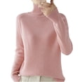 thumbnail image 1 of AherBiu Chandails pour Femmes Col Roulé Chandail Épais Chaud Tricoté Hiver Manches Longues Hauts de Chandail, 1 of 4