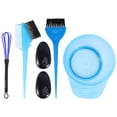 thumbnail image 1 of 5Pcs Hair Dye Tool Kit Plastic Blue Bowl Comb Brush for Home Salon Use, 1 of 8