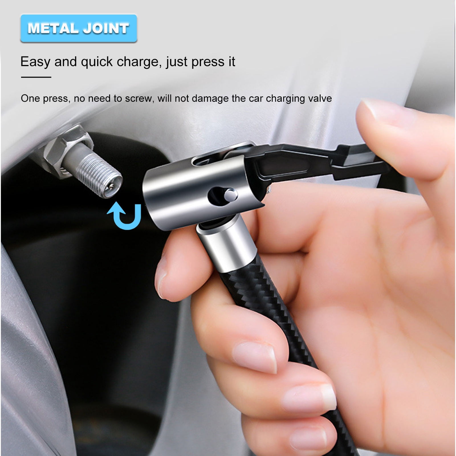 HEATSHAKING Auto Tire Pump Yellow Electric Inflator with Easy Setup and Digital Pressure Display