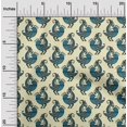 thumbnail image 1 of oneOone Cotton Poplin Light Yellow Fabric Bird Block Craft Projects Decor Fabric Printed By The Yard 42 Inch Wide, 1 of 4