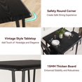 thumbnail image 4 of 2025 New Kitchen Table and Chairs for 2,Small Square Dining Room Table Set with 2 Upholstered Chairs,3 Piece Kitchen Table Set for Small Space, Apartment, Rustic Brown/Grey/Black,Coffee Table Set, 4 of 7