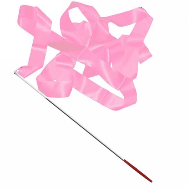 Gymnastics Streamers, Nylon Widely Dance Ribbons 4m for Training Coloful,Flame,Orange,Red,Pink