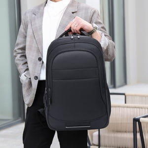 TOUMENY Sac à dos pour ordinateur portable, 15.6 Sac de voyage d'affaires de pouce avec USB Port de recharge, Sac informatique durable imperméable pour les étudiants du bureau, de l'école, du collège