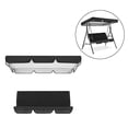 thumbnail image 3 of Swing Cover Set 3 Seat Swing Canopies Seat Cushion Cover Set Patio Swing Chair Black, 3 of 7