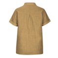 thumbnail image 4 of Birdeem Womens Tops Fashion Solid Button Shirt Female V-Neck Loose T-Shirt Blouse Tops, 4 of 8