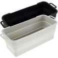 thumbnail image 1 of Lot de 2 Doublures de Gobelet à Graisse en Silicone Réutilisables pour Bac à Égouttement, Doublures de Plaque de Cuisson, Attrape-Graisse pour Gril, Doublure de Gobelet Noir et Bleu, 1 of 8