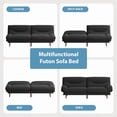 thumbnail image 3 of Homall Futon Sofa Bed with Adjustable Backrest & Five Angles Adjustable Armrests Sofa Couch for Small Spaces Living Room Office, 3 of 7